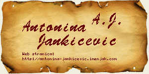 Antonina Jankićević vizit kartica
